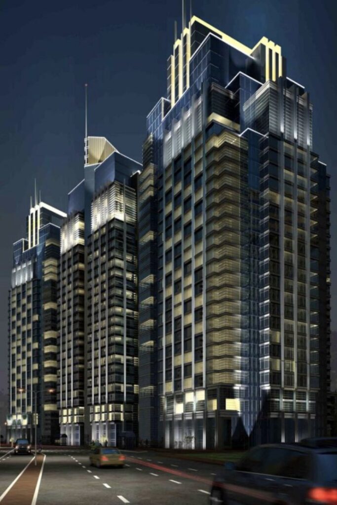 Sanali Business Tower, Wadi Al Safa 3: project render